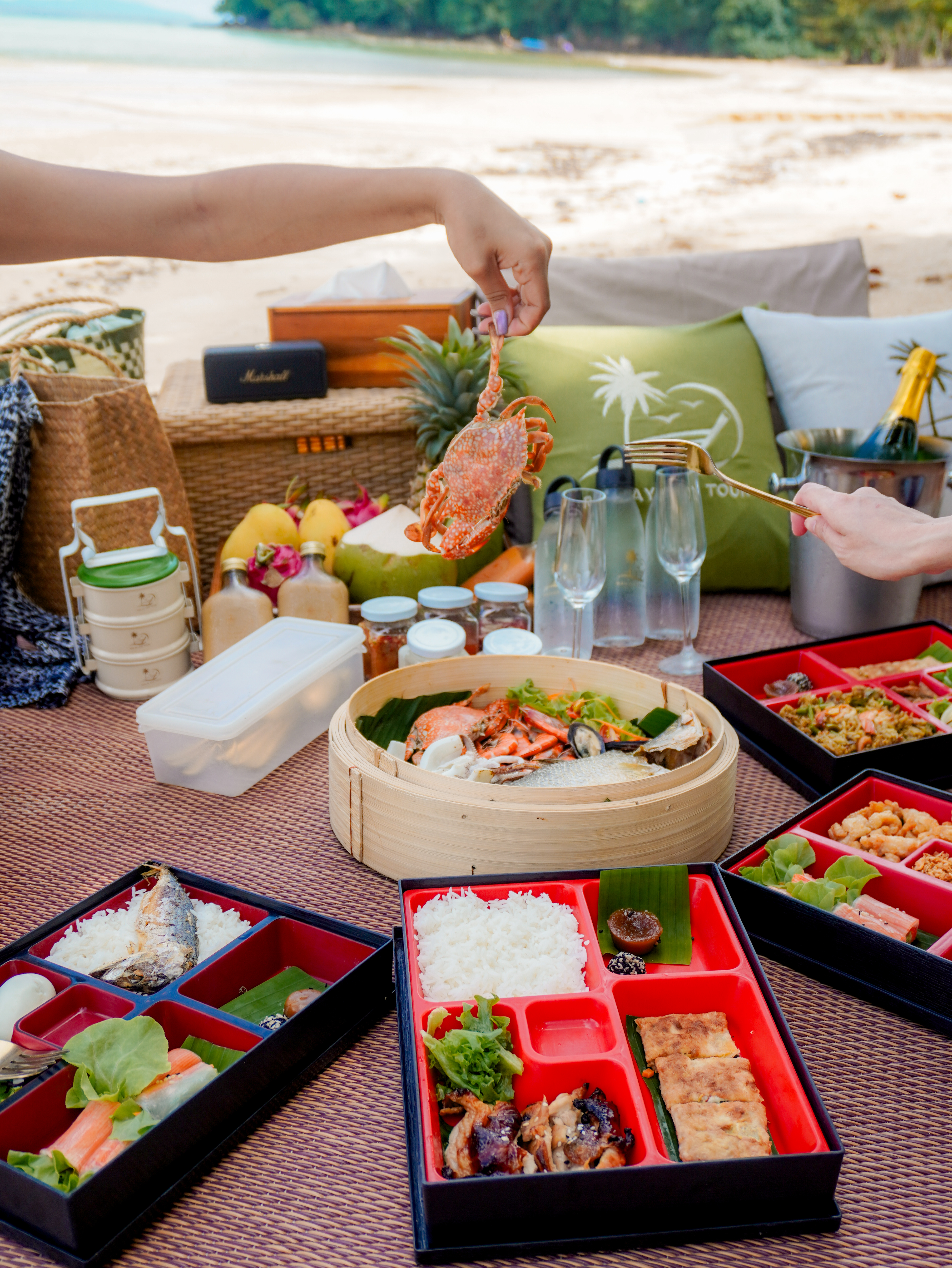 Meal for luxury boat