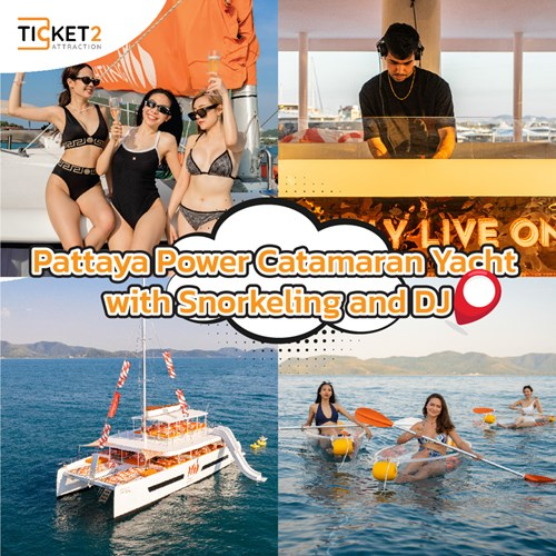 Pattaya Power Catamaran Yacht with Snorkeling and DJ