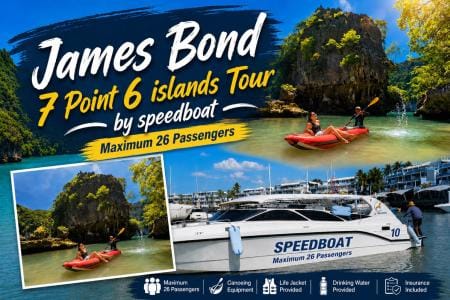James Bond 7 Point 6 Islands Tour by Speedboat